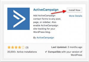 search active campaign plugin