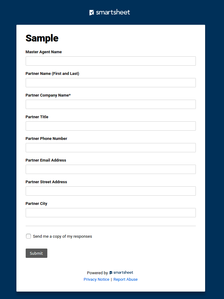 smartsheet form display