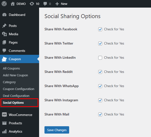 add custom social media sharing