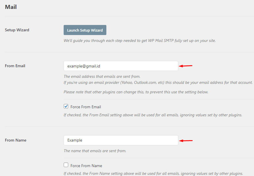 SMTP Settings