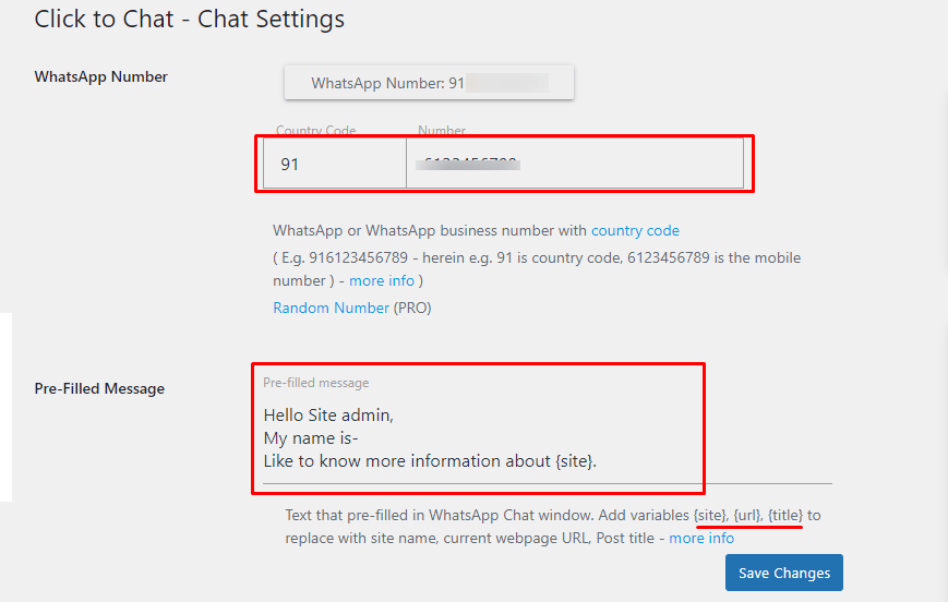 WhatsApp Plugin Chat Settings