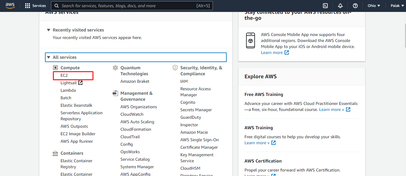 AWS screenshot 1