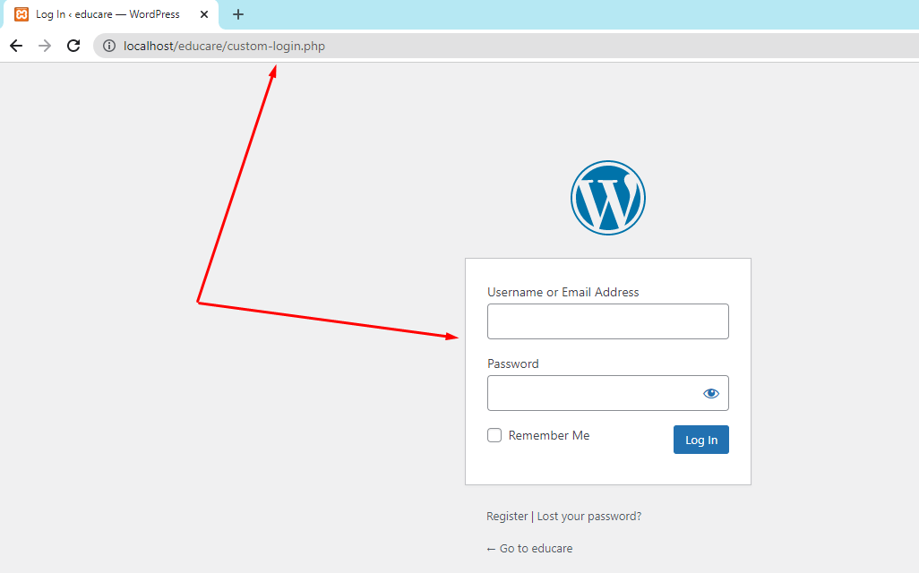 Wordpress change url