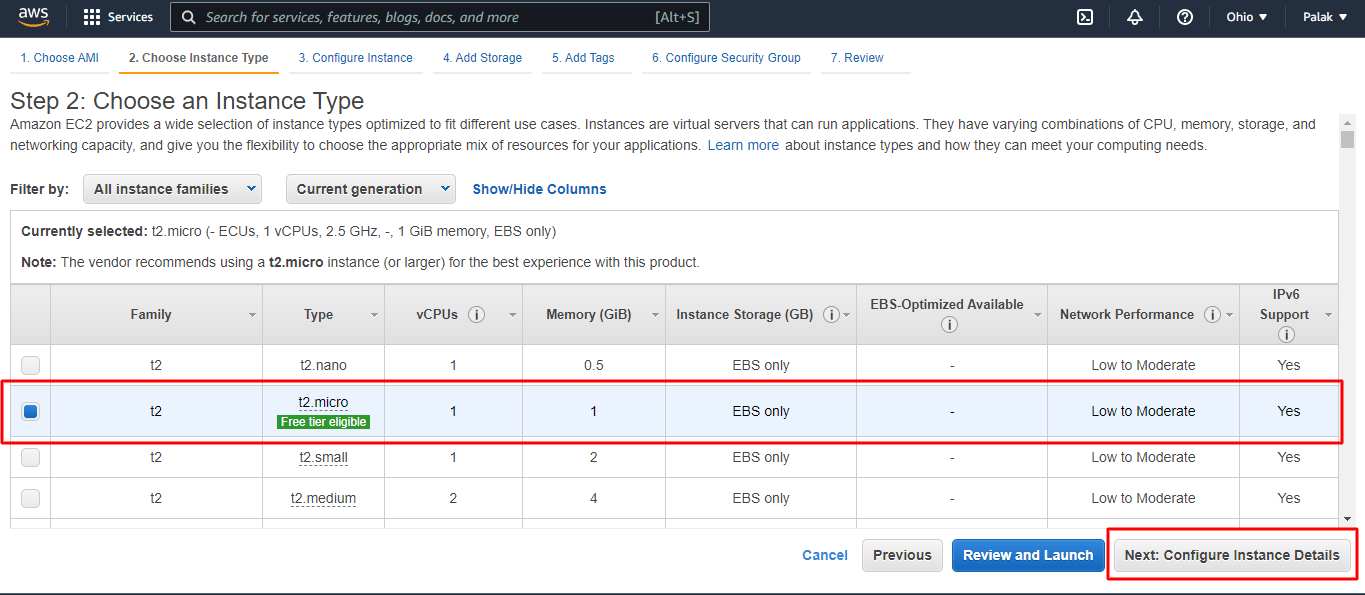 Choose an Instance Type