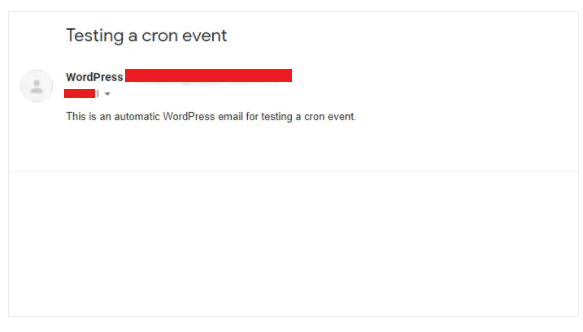 Testing a cron event