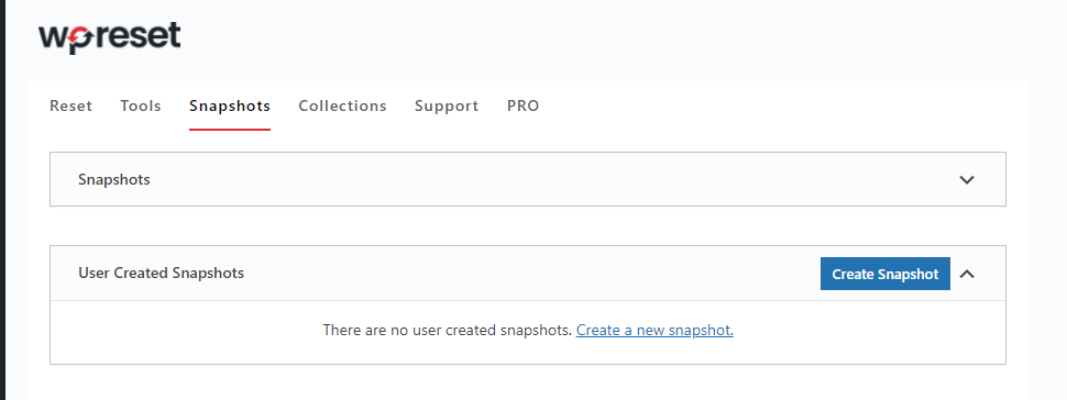 WP Reset Plugin Setting