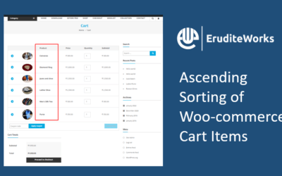 Ascending Sorting of Woocommerce Cart Items