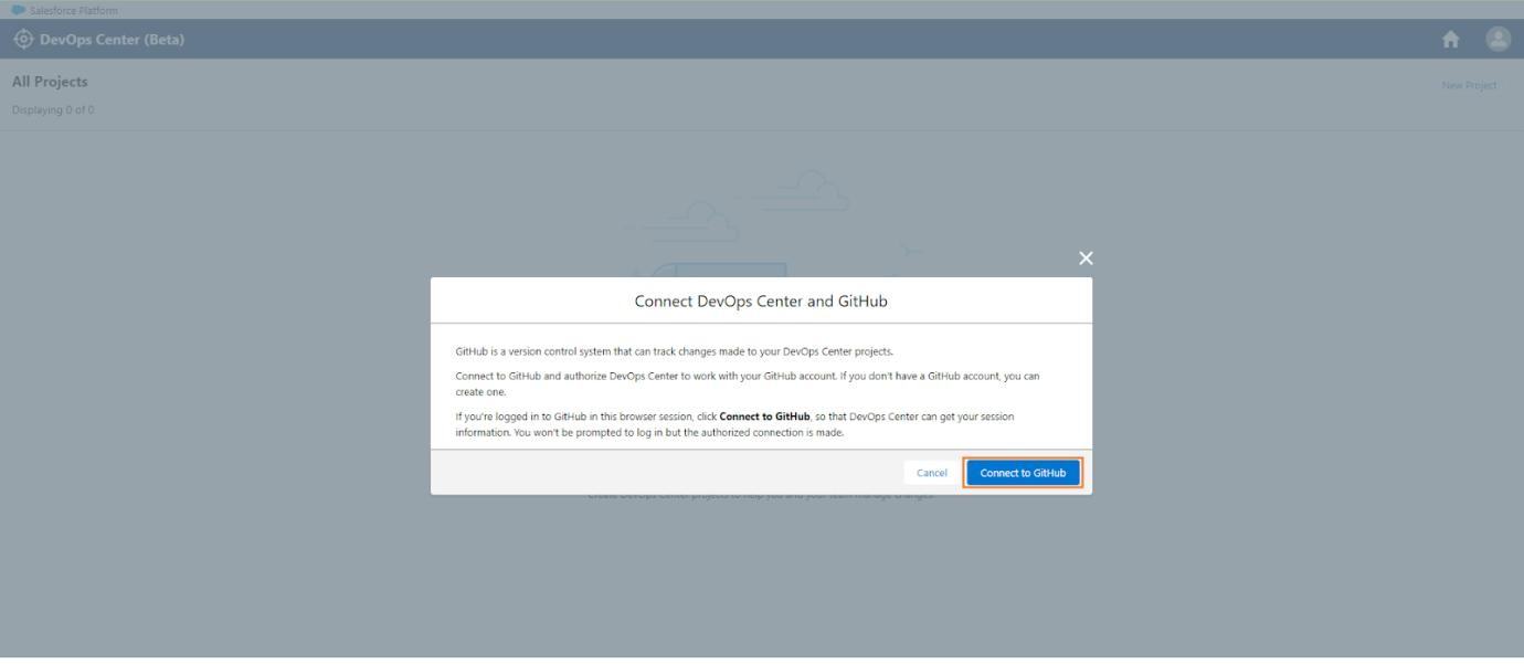 Connect DevOPS Center with Github
