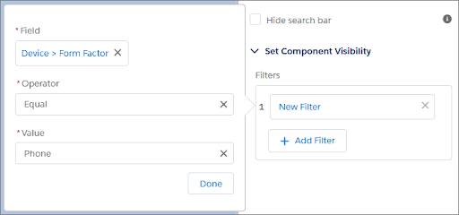 Device-Specific Salesforce Dynamic Forms