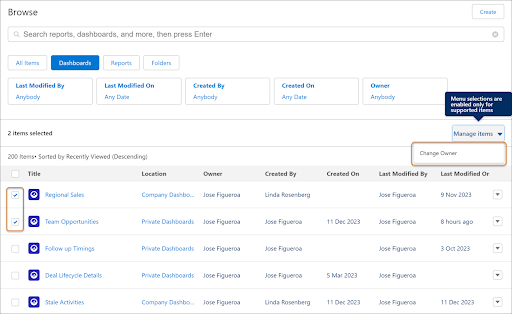 Updated Analytics with Dashboard Ownership and Visualisation